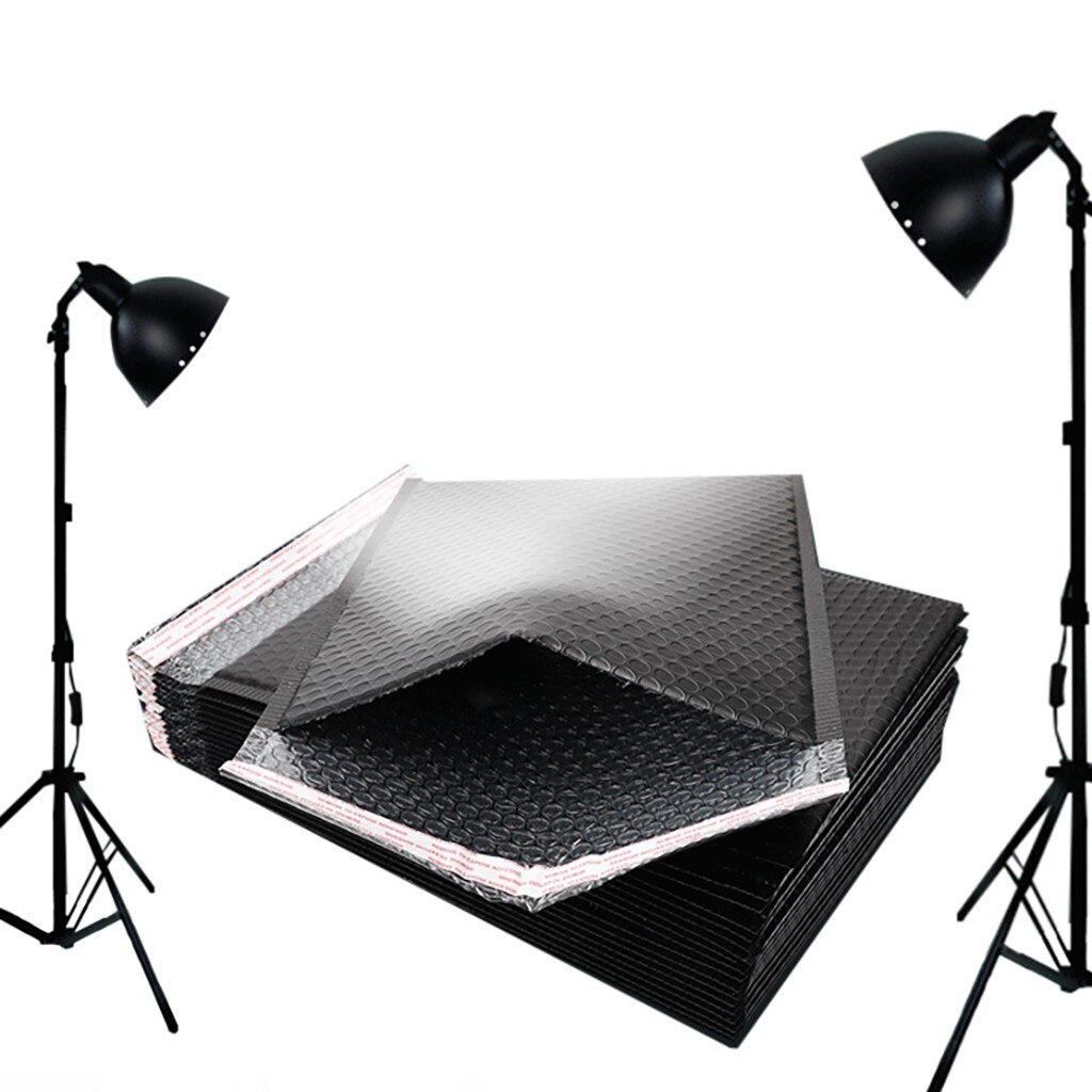 5 pièces noir Poly bulle Mailer bulle Mailers enveloppes rembourrées pour emballage doublé Poly Mailer auto joint PE perle Film sac