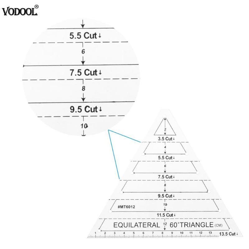 Transparent Acrylic Rulers Patchwork Craft Quilting Ruler Cutting Rulers Scale DIY Handmade Tailor for Home Sewing Tools Hexagon