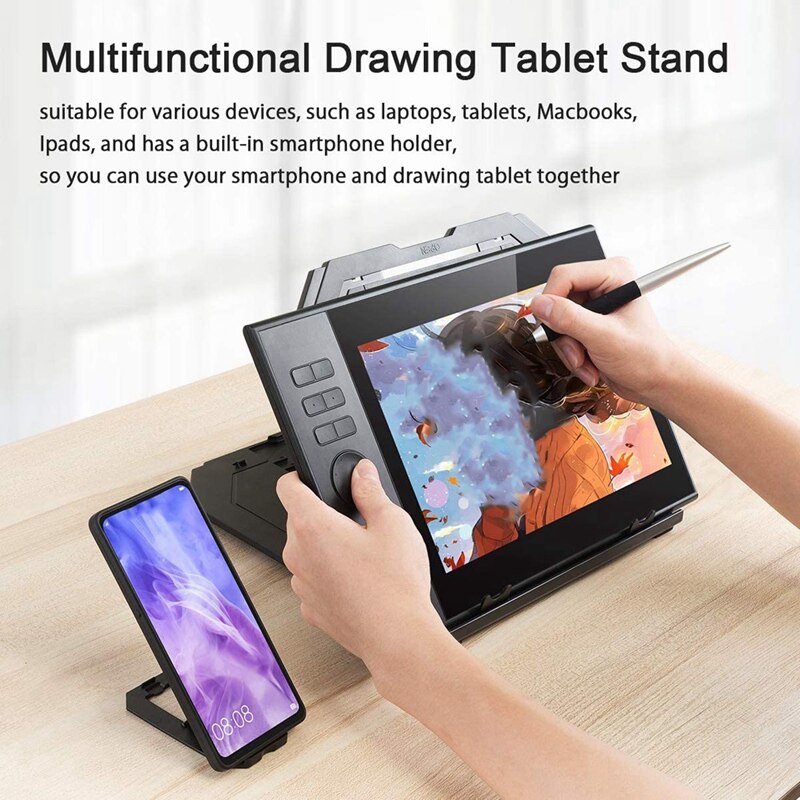 Drawing Tablet Stand, Laptop Stand, Foldable Stand For Tablet Display, 9 Levels Adjustable Angles,For 12-17 Inch Tablet