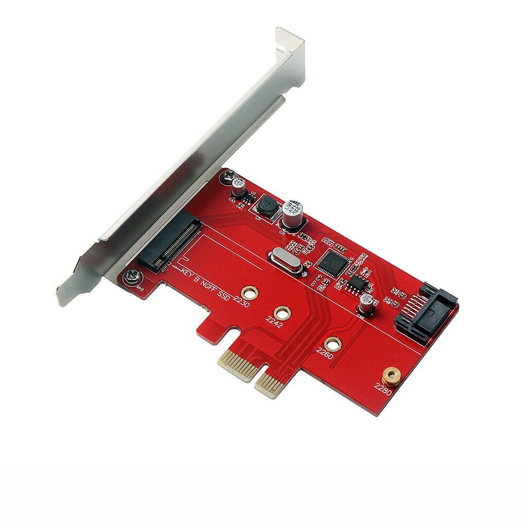 -M.2 Pcie Ssd Pcie 3.0X1 En M.2 Sata Ssd Sata Iii Adapter Card