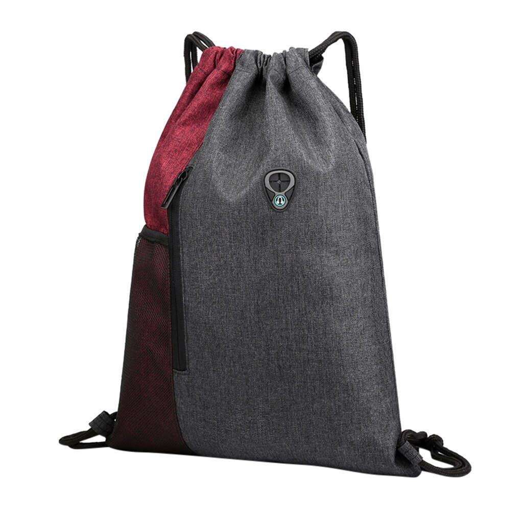 Lichtgewicht Packable Rugzak Mode Toevallige Unisex Bundel Touw Sport Rugzak Schooltassen Reizen Strand Tassen Voor Mannen Vrouwen Blauw: Wine