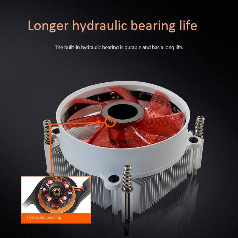 Cpu Cooler LED Luminous 9cm Fan 1366 Desktop Computer Cooler Silent for Pc