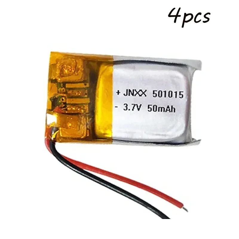 501015 3.7V 50mAh Lithium Polymer LiPo Rechargeable Battery for LED Lights Electric Toys Walkie-talkies MP3 MP4: WHITE