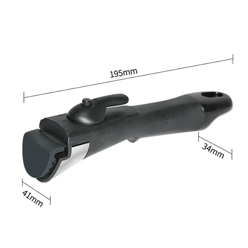 Olla desmontable con mango extraíble para freír, Clip de agarre desmontable para cocina, pinzas para sartén, herramientas de vajilla para exteriores: black