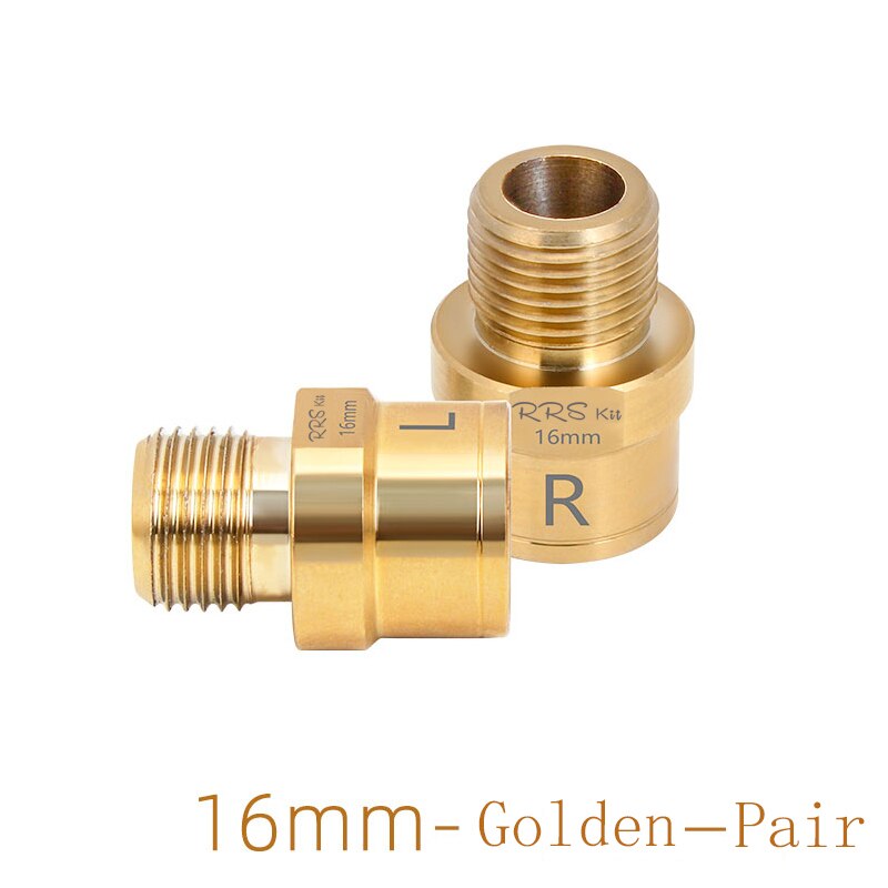 Rrskit Pedaal As Extender 16Mm/20Mm Fiets Pedaal As Extenders Stalen Fiets Pedaal Extension Bouten Spacers Voor mtb Racefiets: 16mm Golden