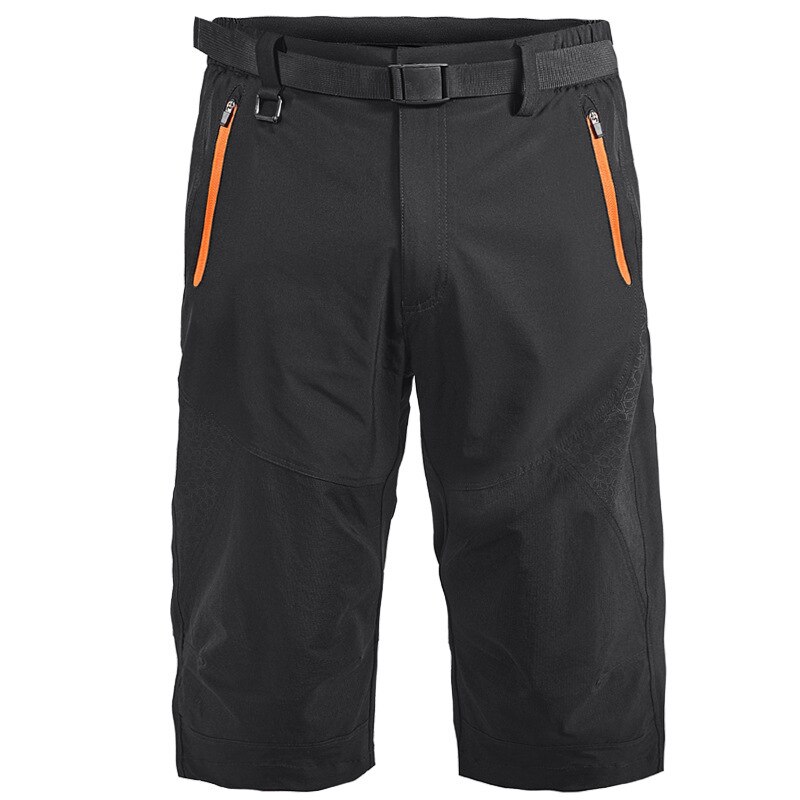 Plus size herre quick dry shorts sommer utendørs tynn pustende tur rideshorts løs rett strand sportsshorts us str.: Svart / Xl
