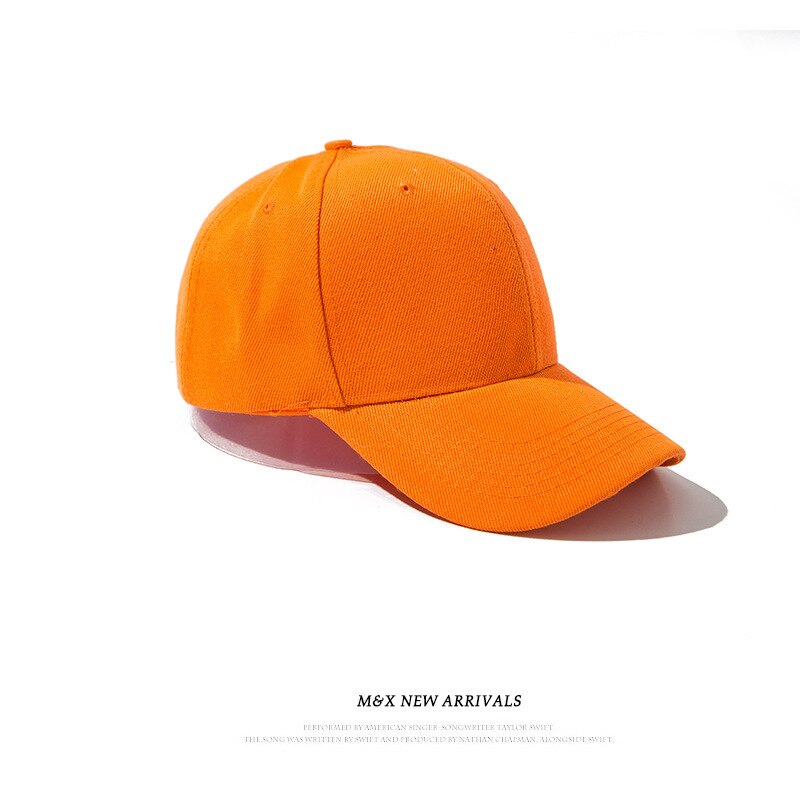 Women Men Hat Curved Sun Visor Light Board Solid Color Baseball Cap Men Cap Outdoor Sun Hat Adjustable Sports Caps in Summer: Orange