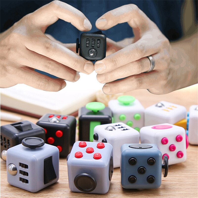 Finger Fidget Toy Anxiety Stress Relief Dice Sensory Toy For Adult / Kids Decompression Adhd Special Needs Autism Toy With Box