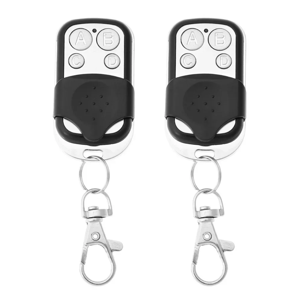 2PCS Wireless RF Remote Control 433MHz Electric Gate Garage Door Remote Control Key Fob Controller: WHITE