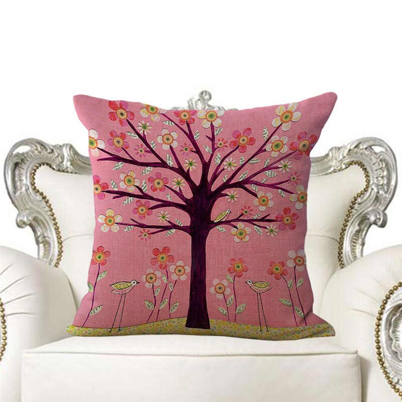 Pastoral Fresh Fairy/Flower Throw Pillow Case Cotton Linen Cushion Cover Digital Printing