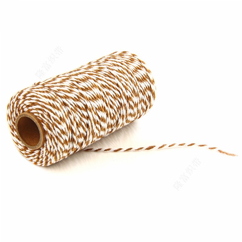 Dubbele Kleur Twisted Cords Diy Twisted Cords Verpakking Accessoires Katoen Baker Touw Touw Bruiloft Verpakking: Brown
