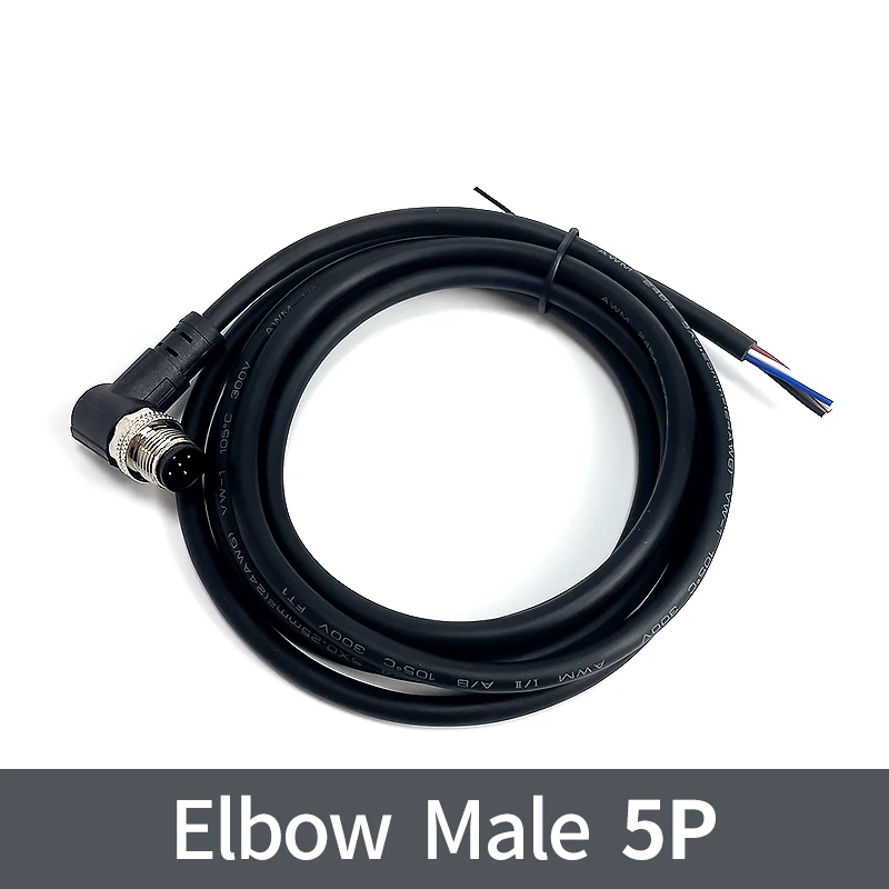 2 Meter M12-Sensor-Stecker, wasserdichter Kabelstecker, männlich und weiblich, 4, 5, 8, 12-polig, PVC, integrierte Spritzguss-M12-Stecker: Blau / Unter 5 Stücke