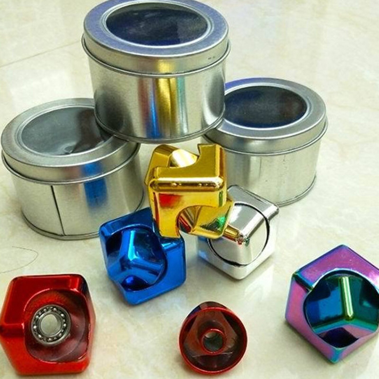 Kinderen Volwassen Decompressie Speelgoed Infinity Magische Kubus Vierkante Puzzel Speelgoed Stress Grappig Hand Game 4-In-1 spinning Speelgoed Fe