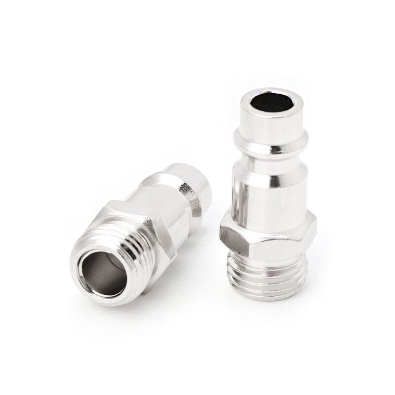 5 Pcs Euro G1/4 Male Thread Air Line Hose Fitting Connector Quick Release Tools