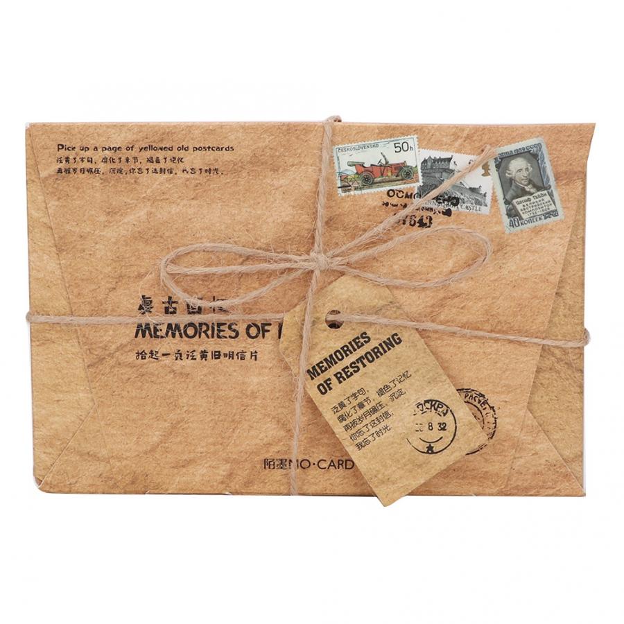 30Pcs Random Shape Retro Style Postcard Unique DIY for People Reminder of Old Memories