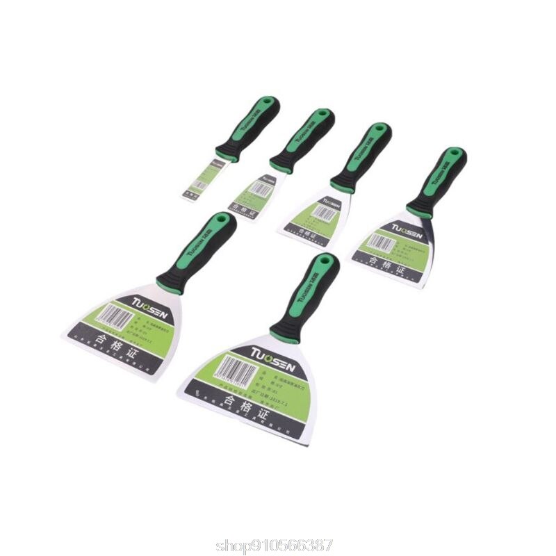 6 Pcs Putty Knives Set Scrapers and Filling Knives Cement Shovel Blade with Anti-slip Plastic Handle DIY N17 20