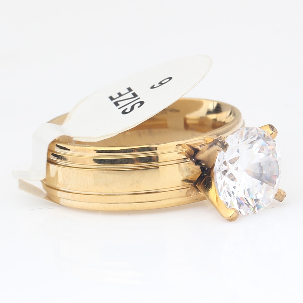 NIBA Jewelry womens jewelry accessories lot womens rings Gold Color Stainless Steel
