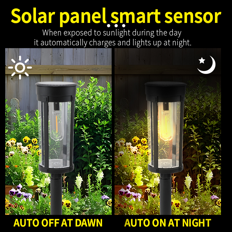 Luces de calle de camino Solar para exteriores, impermeables, alimentadas por energía Solar, para pasarela, patio, iluminación de paisaje, Lámpara decorativa