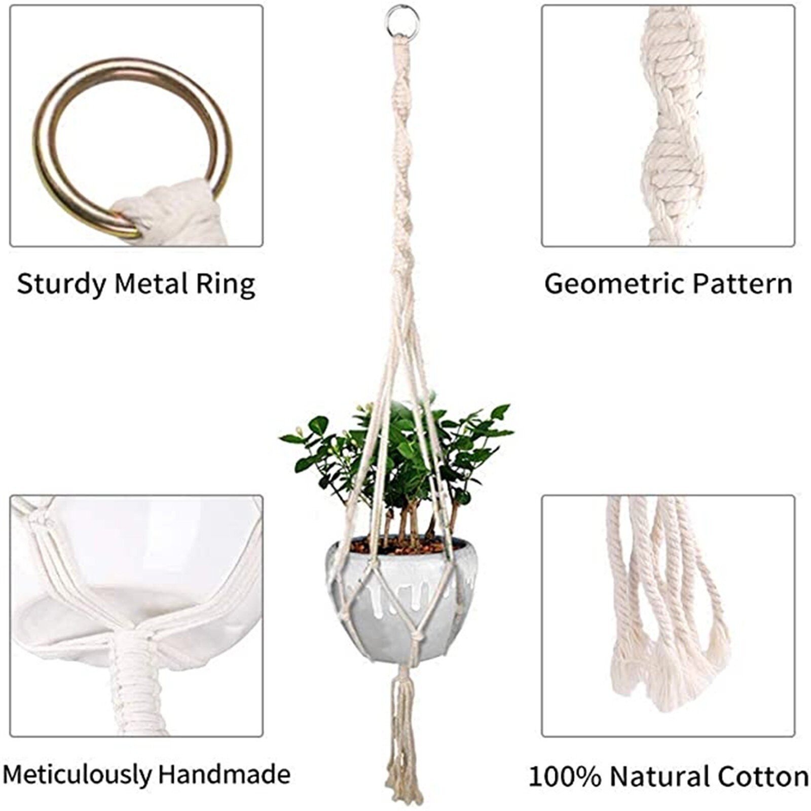 Exquisite Hand-woven Lace Wall-mounted Balcony Garden Decoration 12-piece Set Balcony Storage Hanger Flowerpot Tray Basket Liner