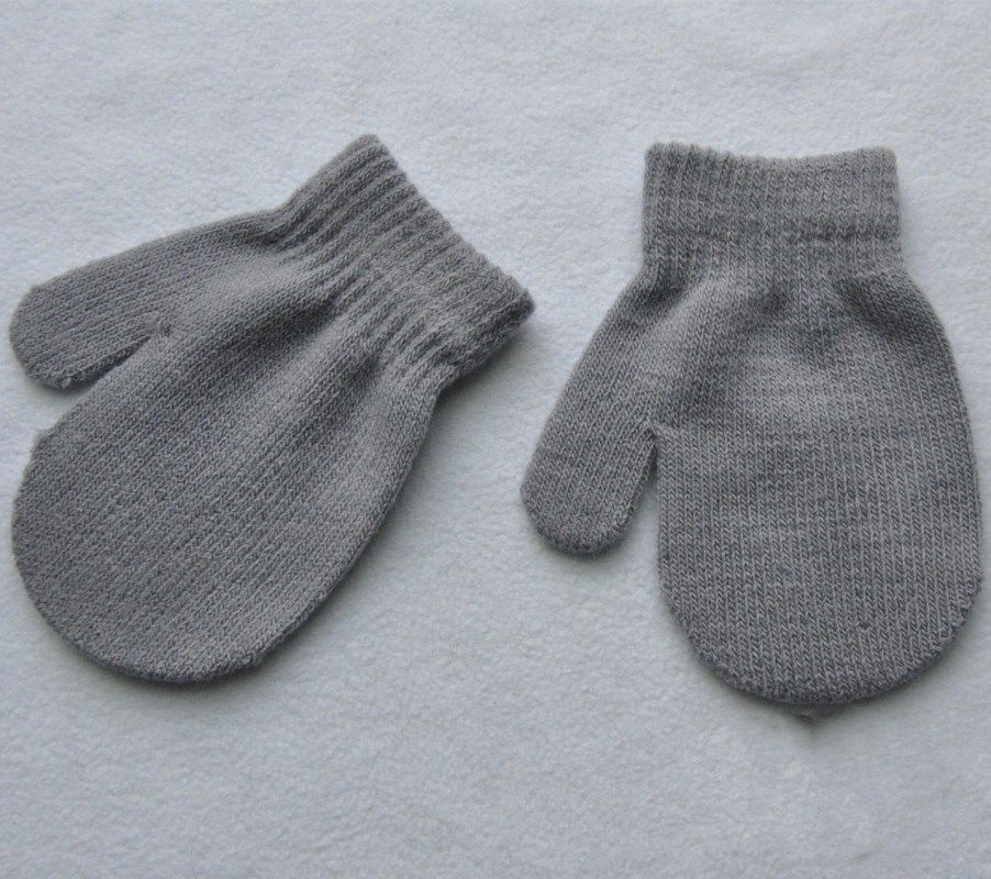 Gants d'hiver chauds pour bébés tout-petits | Mitaines en coton doux, gants en plumes doux, gants d'hiver pour garçons et filles, taille unique, gants pour enfants de 7 couleurs: Gris