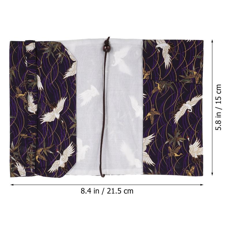 1pc Adjustable Book Cover Decorative Book Sleeve Crane Book Protector