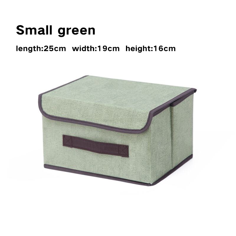 Household Foldable Storage Boxes With Lids And Handles Dustproof Clothes Boxes Storage Boxes Home Storage Containers: Light Green-S