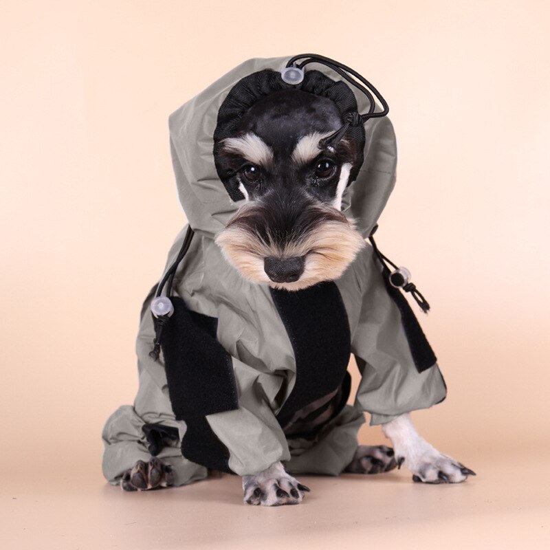 Manteau de pluie réfléchissant avec brassard pour grand chien, combinaison imperméable pour chien Labrador Golden Retriever