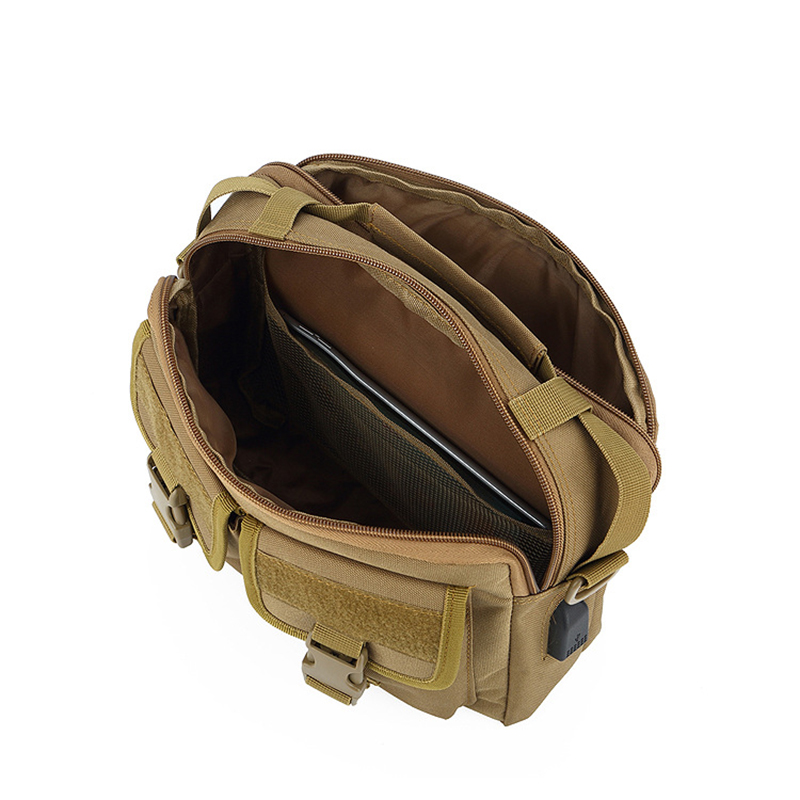 Oulylan Camouflage Shoulder Bag for Men Outdoor Crossbody Back Small Tool Bag USB Charging Handbag Sport Hiking Bag