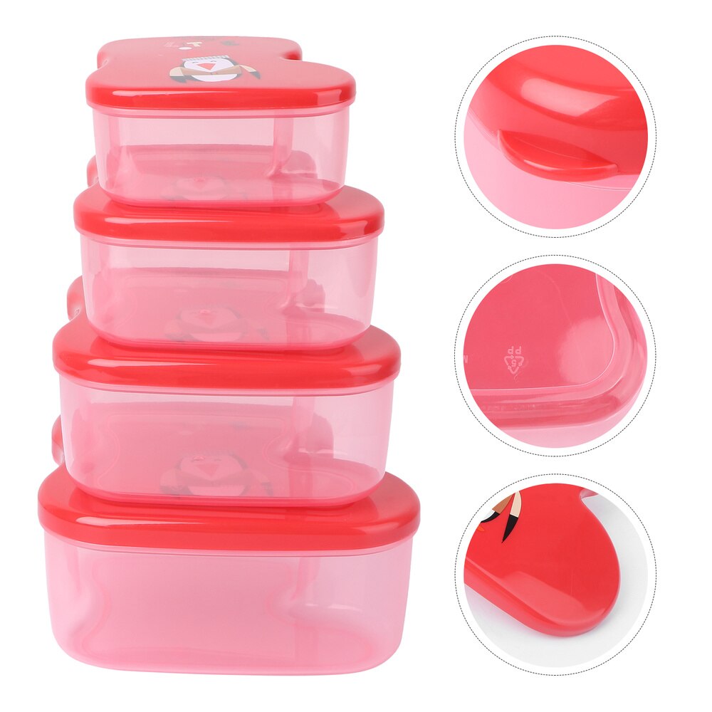 4Pcs Christmas Cartoon Reusable Storage Box Candy Box Candy Case Box Decor for Hotel Bar Party Home