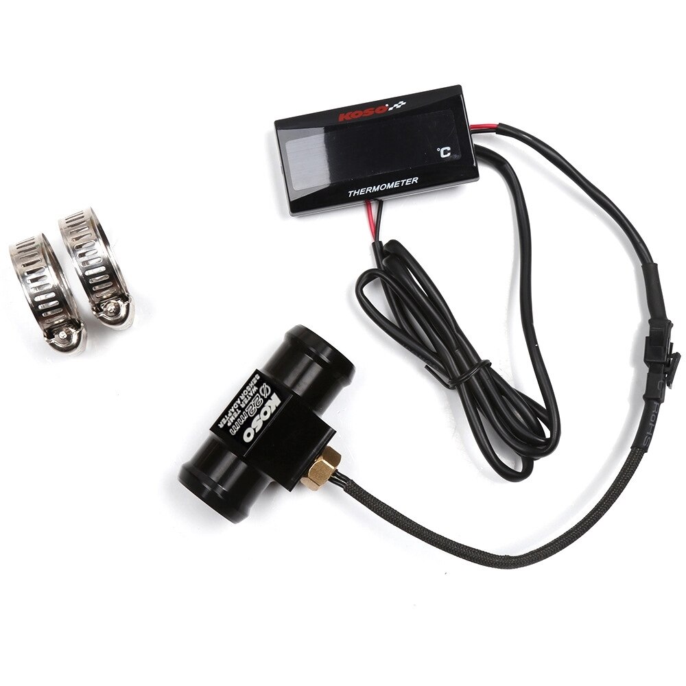Moto KOSO medidor de temperatura del agua Mini medidor termómetro Moto Universal para XMAX300 CB400 MT 07 09 Sensor Scooter Racing