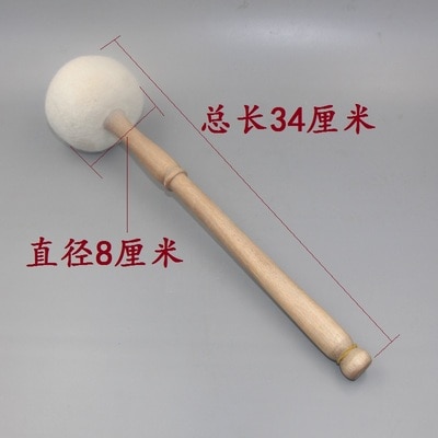 Cuenco tibetano de cuero palo de martillo palo de madera mango de meditación budista tibetana cuenco de canto accesorio 8-25cm: Multicolor