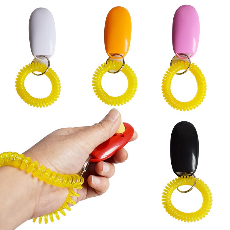 1pc huisdier honden training clicker fluit kleurrijke praktische gehoorzaamheidstraining hulpmiddel gids polsband voor slimme hond huisdierbenodigdheden