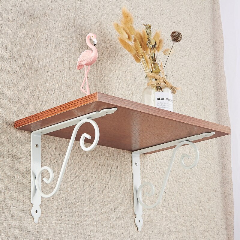 European style Wrought iron triangle bracket rack support frame right angle wall bracket shelf support triangle bracket