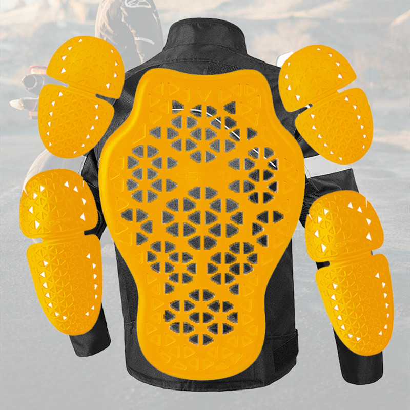 Almofadas de proteção para costas/otovelo/ombro, certificação ce nível 2, inserção universal, protetores para jaqueta de motocicleta