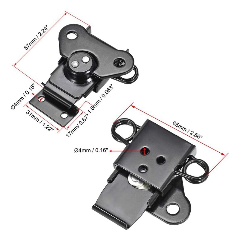 Packing Box Hasp Heavy Box Lock Wooden Box Butterfly Lock Iron Spring Butterfly Twist Lock