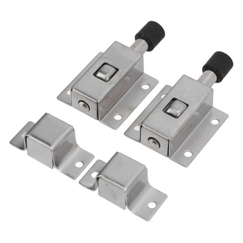 Automatic Spring Lock Door Latches Reliable Flat Bottom High Strength Anti Theft Stainless Steel for Security