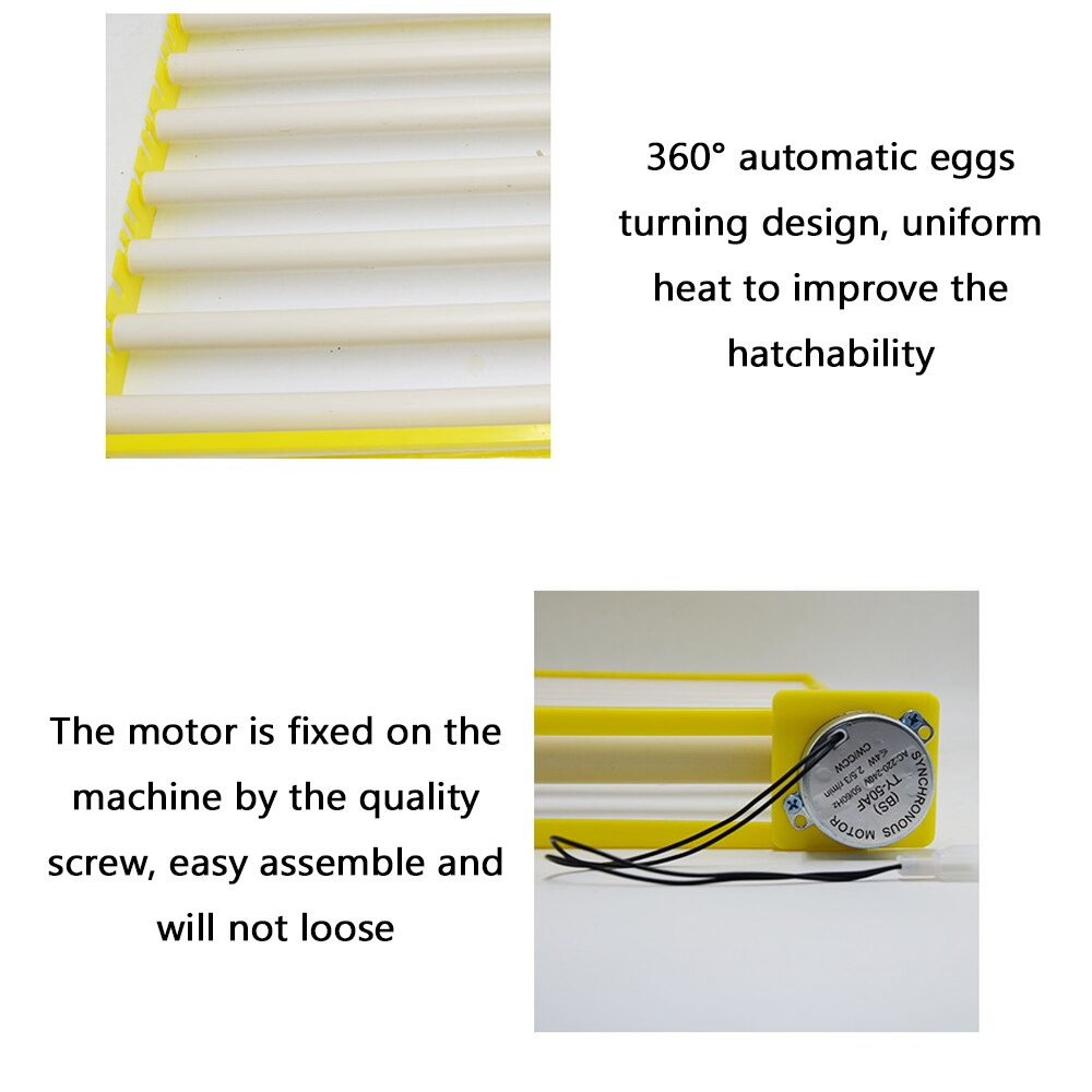 Tray Egg-Roller Turner Full Automatic Incubator Multifunction 56-Egg Brooder 360 Degree Rotary Incubation Tool Household