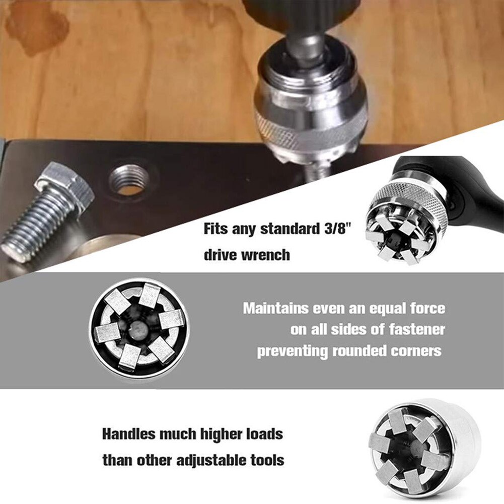 Multifunction Socket Wrench Universal Wrench Multi-Hole Adaptive Wrench All-Fitting Multi Drill Attachment Magical Tool