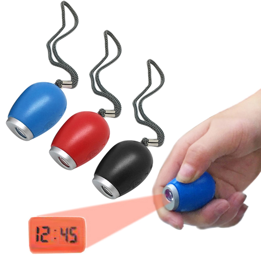 Portable LED Digital Projection Clock With Time Watch Night Light Travel Outdoor Magic Projector Clock