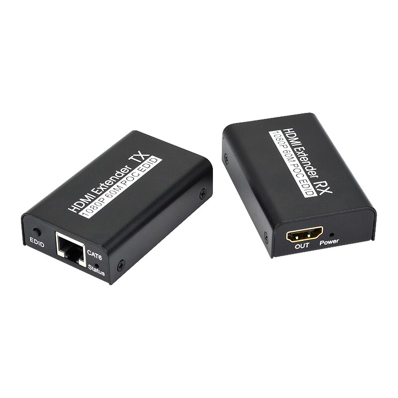 HDMI Extender 60M 1080p 3D HDMI Signal network extender Transmitter Receiver over cat5 cat6 RJ45 Ethernet Converter
