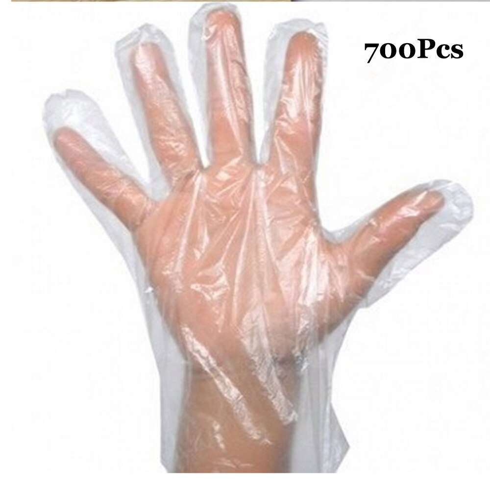 Lot de 500/1000 gants en plastique de qualité alimentaire, jetables et écologiques, pour cuisine, restaurant, restauration, hygiène, nettoyage: 700 pièces
