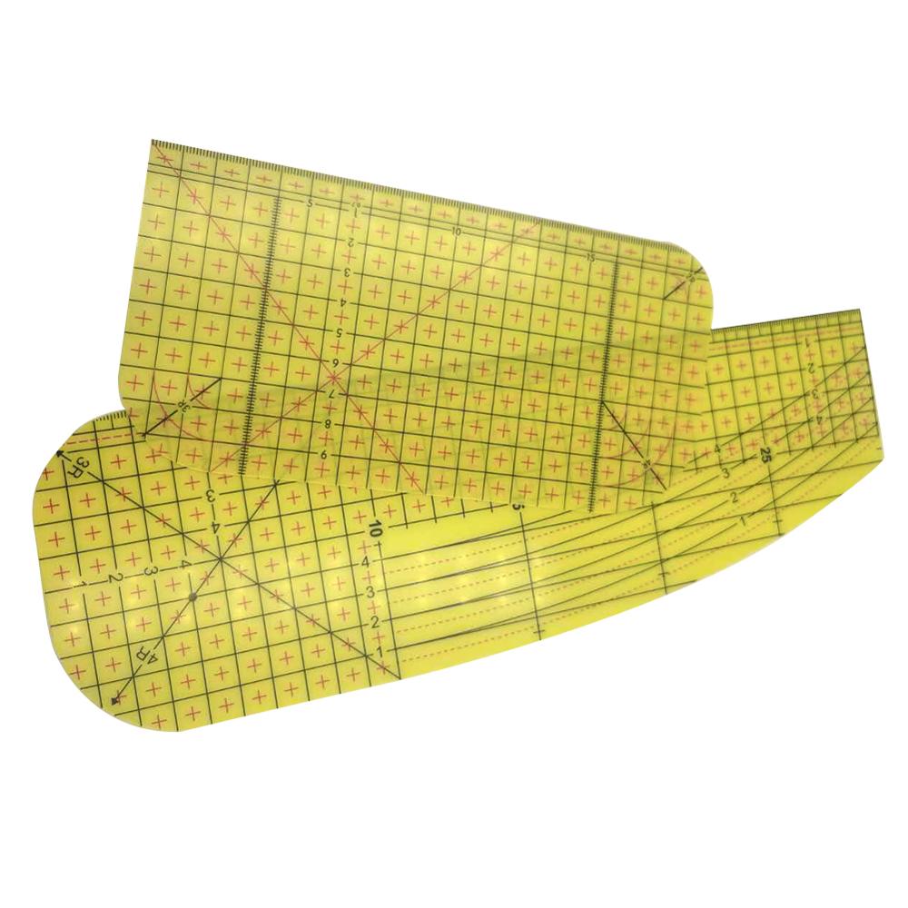 DIY Patchwork Ironing Control Ruler Sewing Tools Steam Iron Non-slip Knitting Accessories