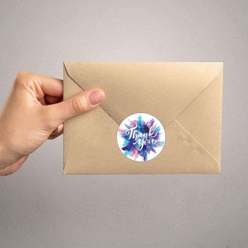 Rainbow Galaxy Thank You Stickers, Small Business Packaging Labels - View #4