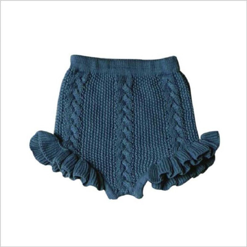 Pantalones cortos de para niños, bombachos de punto con dibujos animados, flores, de tres a ocho años: blue / 90-18-24M