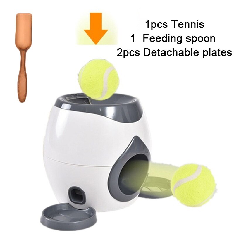 Hond Tennis Beloning Machine Speelgoed Huisdier Bal Launcher Speelgoed Iq Training Voor Hond Speelgoed 6Cm Elastische Tennisbal voor Binnen Of Buiten: Grey