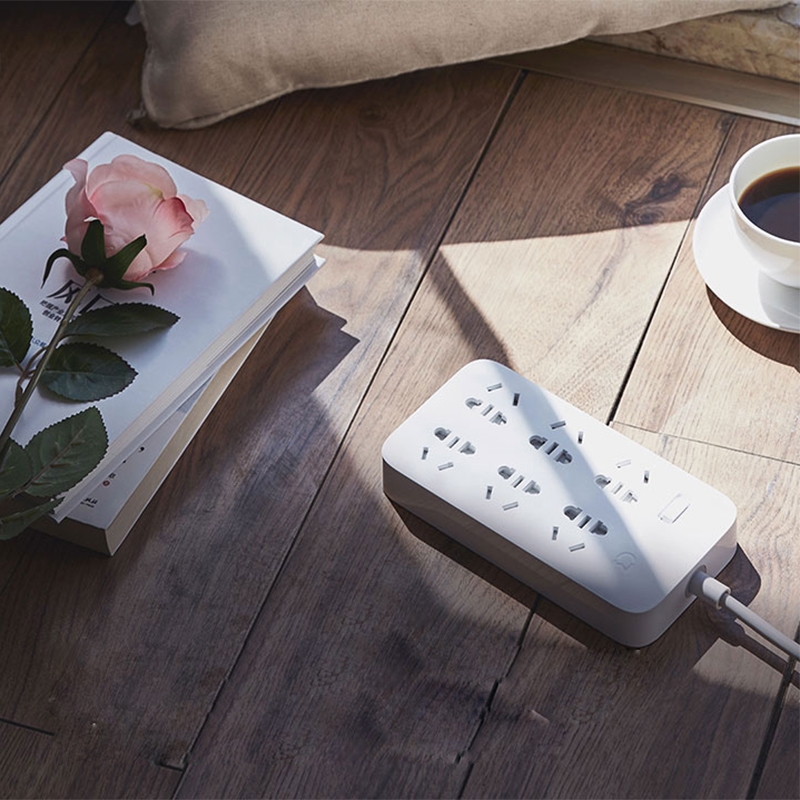 Xiaomi-regleta Mijia de carga rápida, 2500W, 10A, 5 enchufes estándar/4 enchufes de control estándar con Cable de 1,8 M de potencia de carga