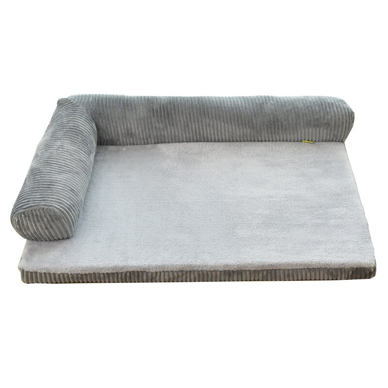 Lyxig stor hundsäng soffa hund katt husdjurskudde för stora hundar tvättbart bo katt nalle valpmatta kennel fyrkantig kudde husdjurshus: Grå / 70 x 55 x 15