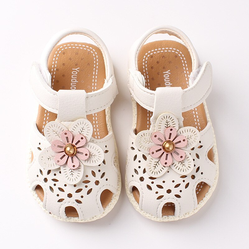 Børn sommer sko chaussure fille ete sandaler enfant calcados infantil baby pige sandaler prinsesse småbørns sandaler baby sko: Hvid / 7.5