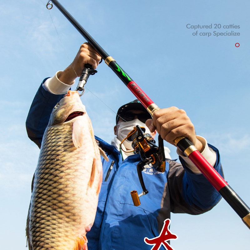 Bærbar roterende havfiskestang 2.1 m 2.4 m 2.7 m 3.0 m 3.6m frp teleskopisk båd fiskestang m power action 15-150g