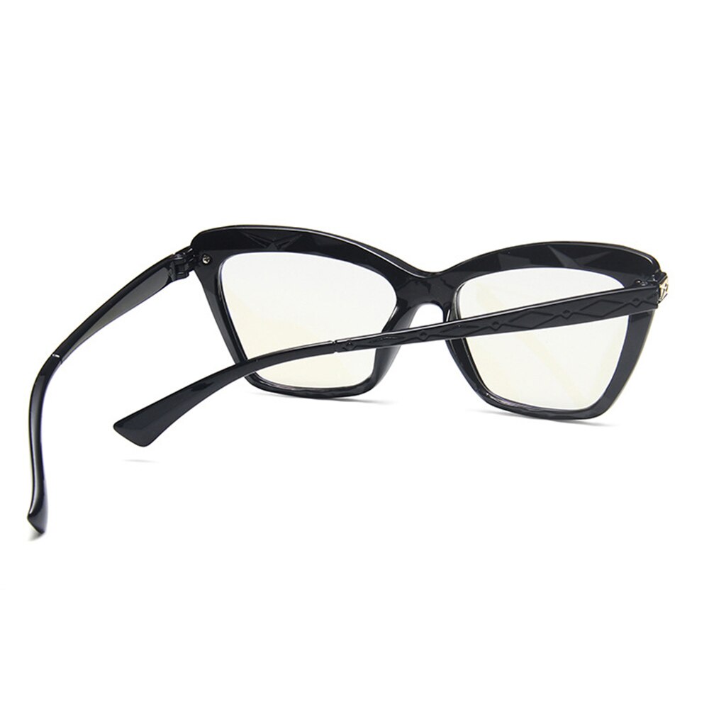 Naiset cat eye anti blue light lasit kissansilmä musta kehys sininen valo estää tietokoneen kirkas linssi silmälasit silmälasit